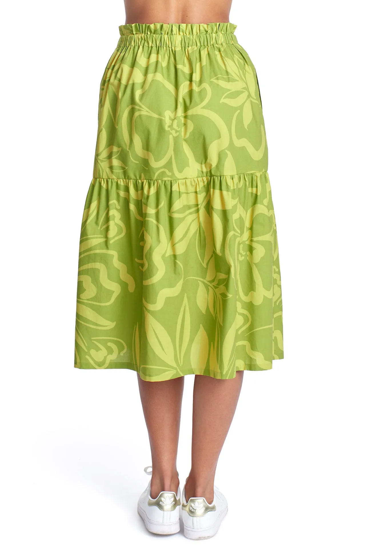 THE ALICE SKIRT -Brushed Flower Organic