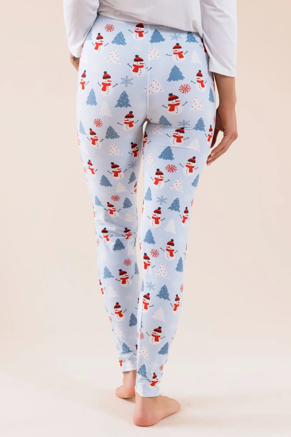 Trees & Snowman Christmas Leggings