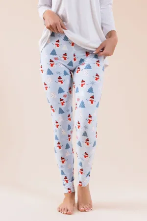 Trees & Snowman Christmas Leggings