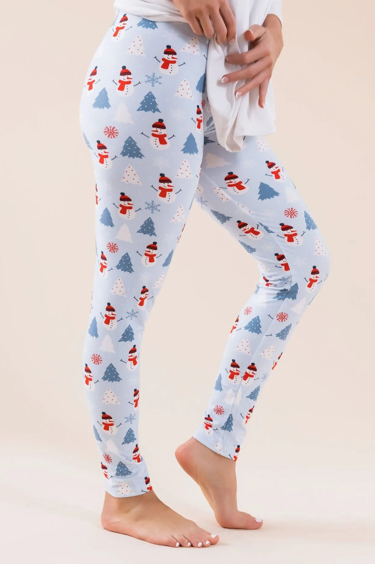 Trees & Snowman Christmas Leggings