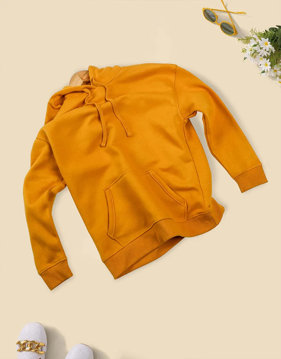 Unisex Fleece Pullover Hoodie-Yellow