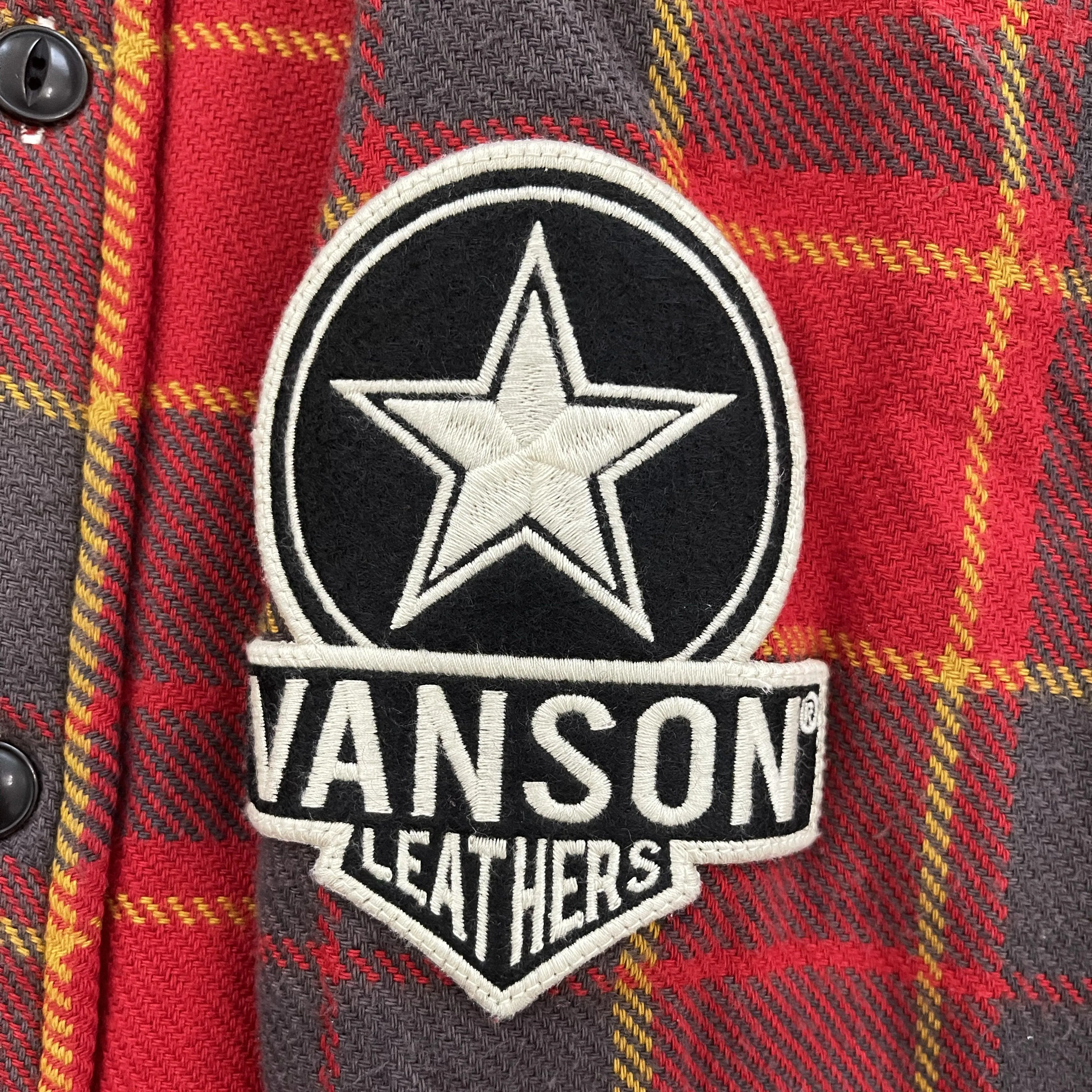 Vanson Leathers Plaid Check Shirt Jacket - XL