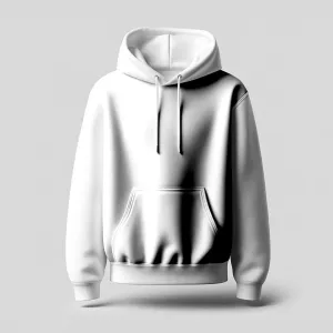 White Oversized Hoodie for Men (Heavyweight)