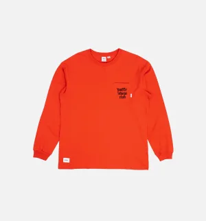 X WTAPS Long Sleeve Mens T-Shirt - Orange/White/Black