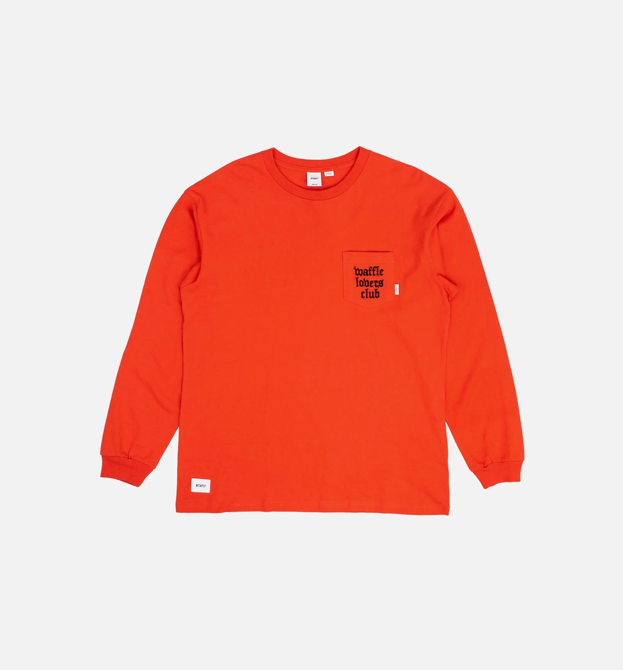 X WTAPS Long Sleeve Mens T-Shirt - Orange/White/Black