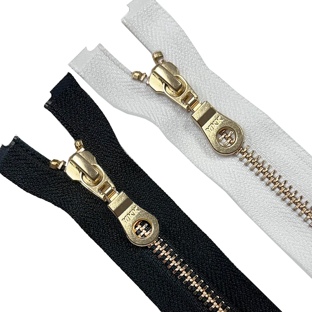 YKK- Premium #5 Gold Fancy YKK Zipper for Clothing