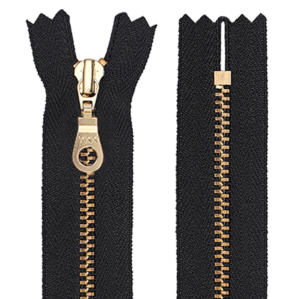 YKK- Premium #5 Gold Fancy YKK Zipper for Clothing