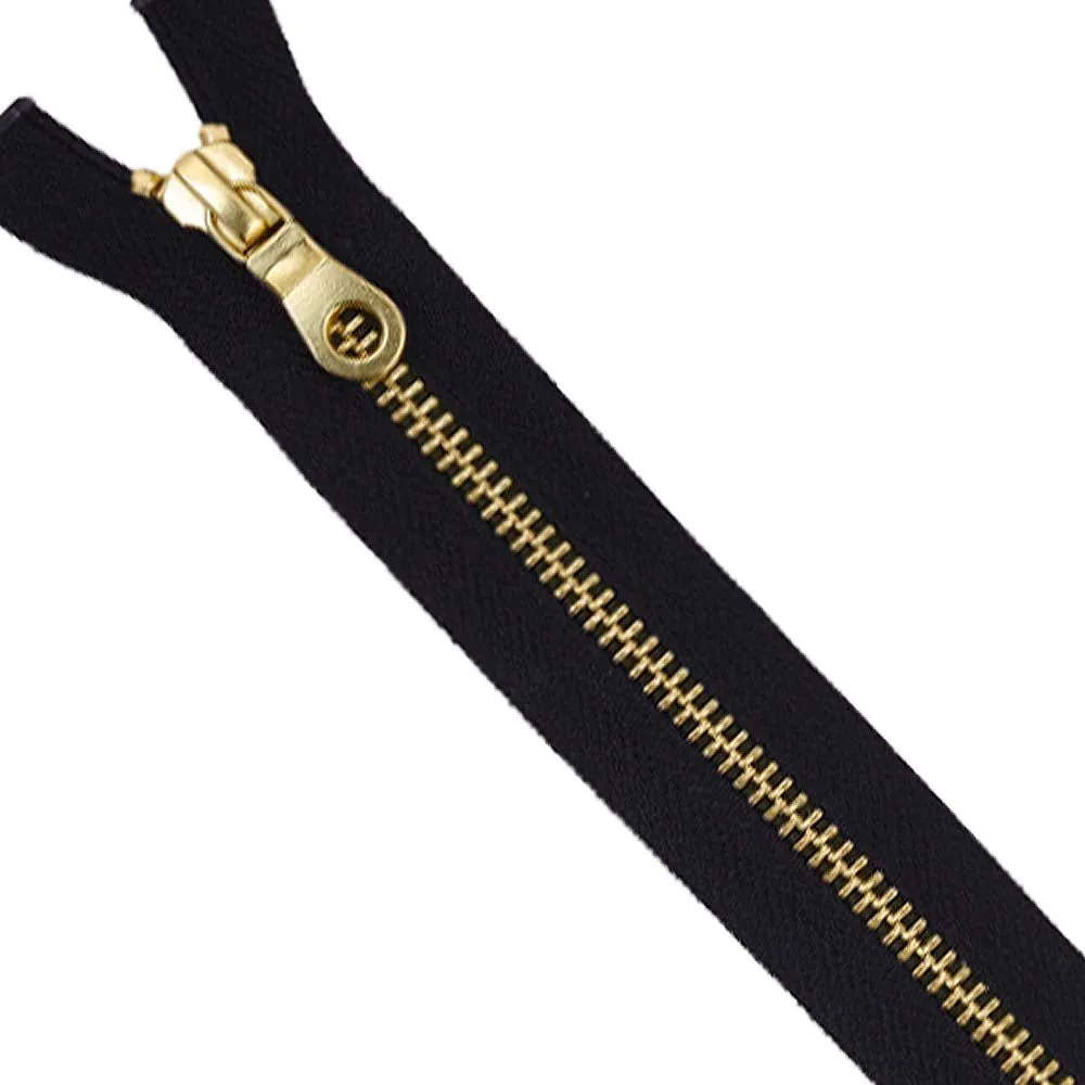 YKK- Premium #5 Golden Metal Open-End YKK Zipper