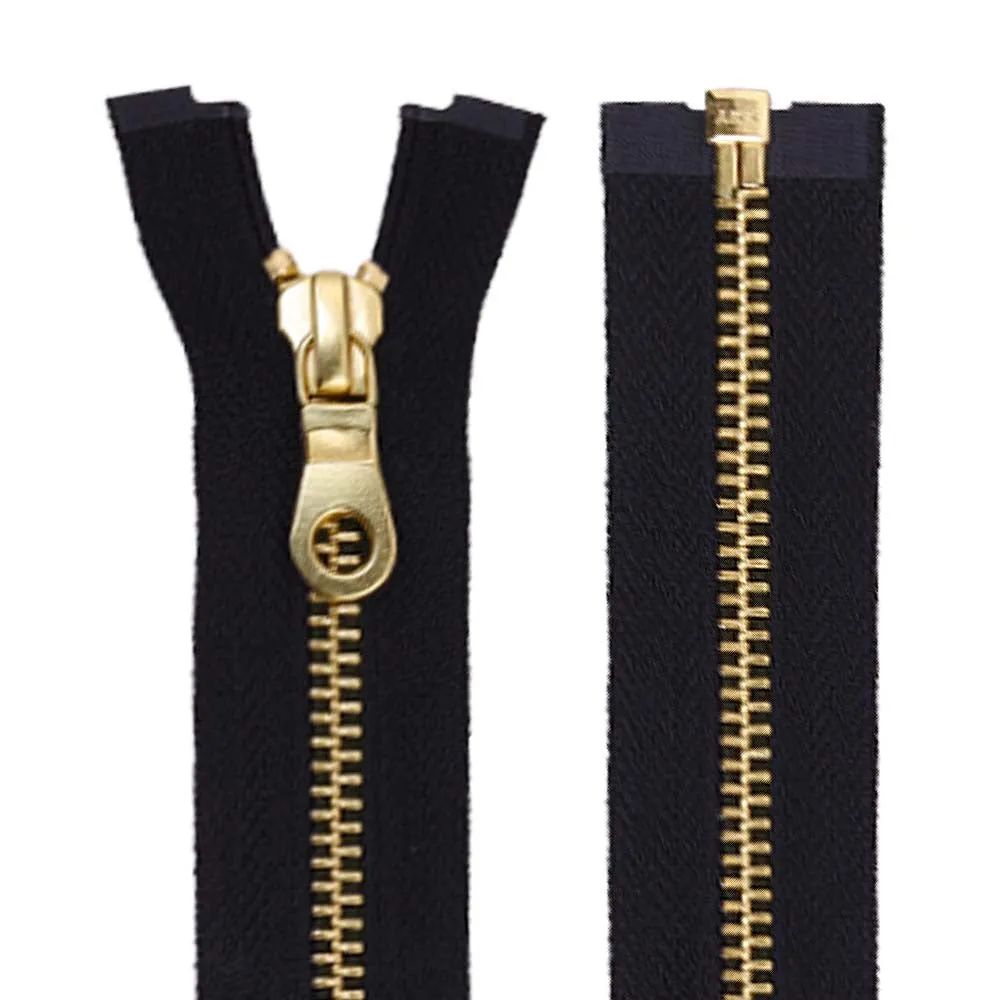 YKK- Premium #5 Golden Metal Open-End YKK Zipper